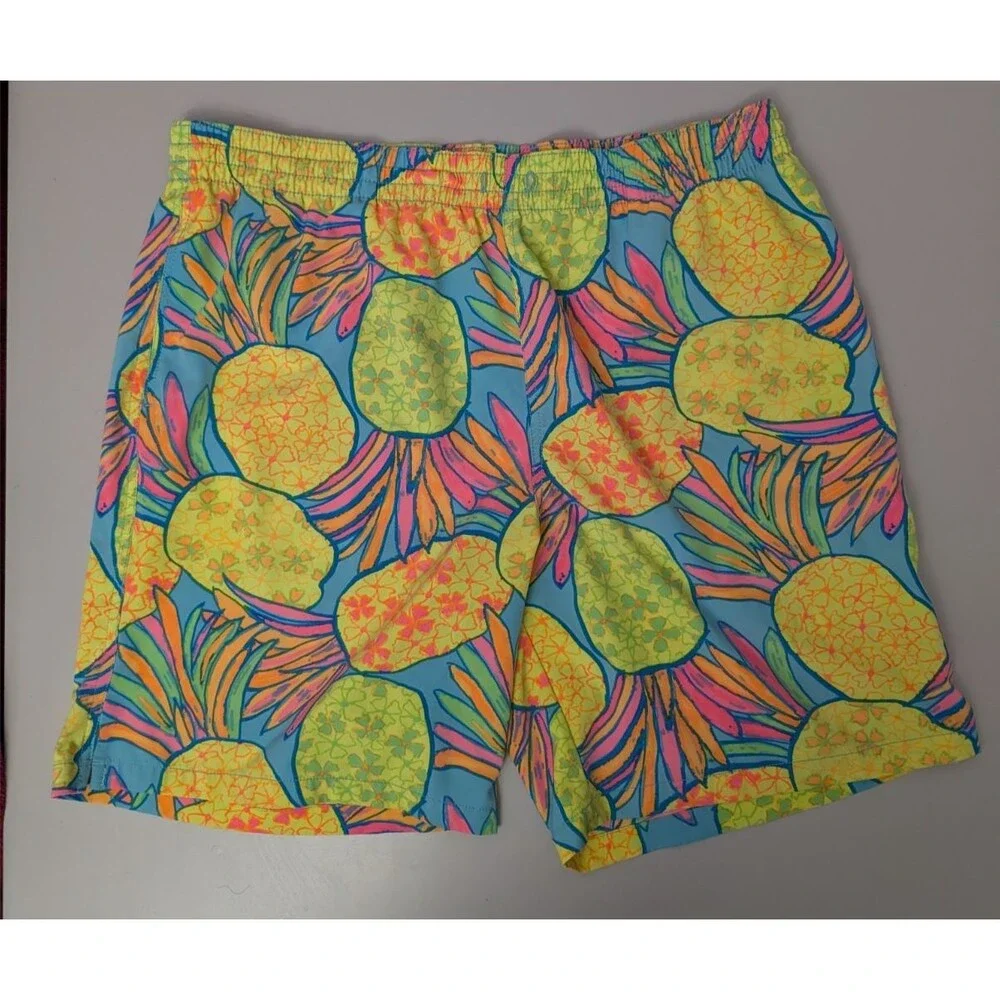 Chubbies Swim Trunks XL The Hooligans Neon Pineapple Flower Stretch Board Shorts
